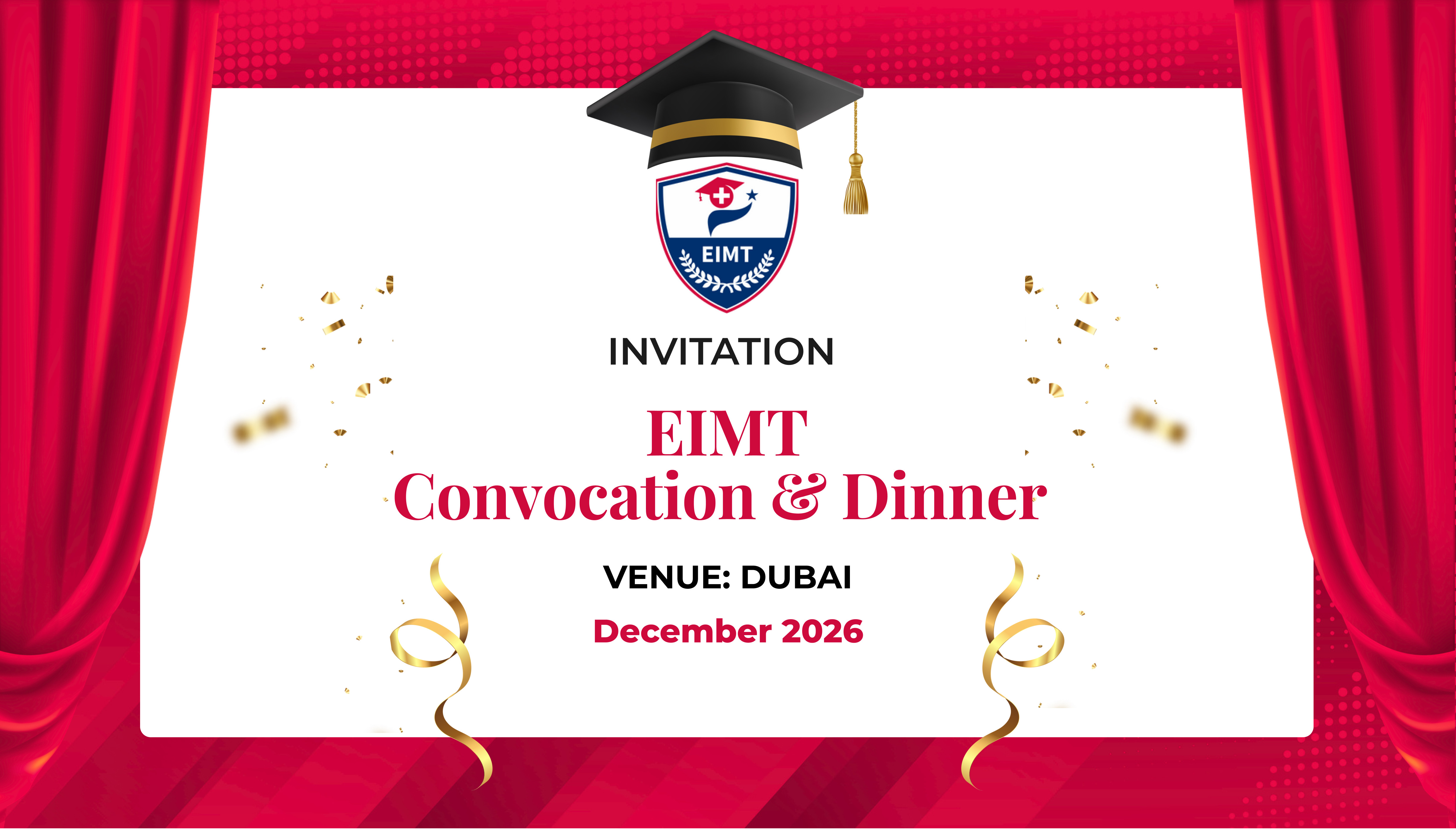 EIMT Convocation Dubai — December 2026